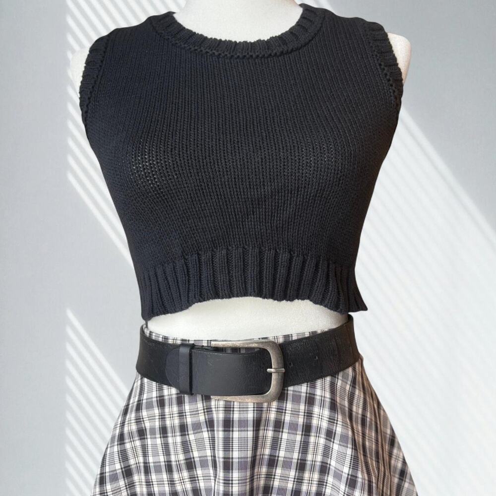 Y2k venus black cropped
